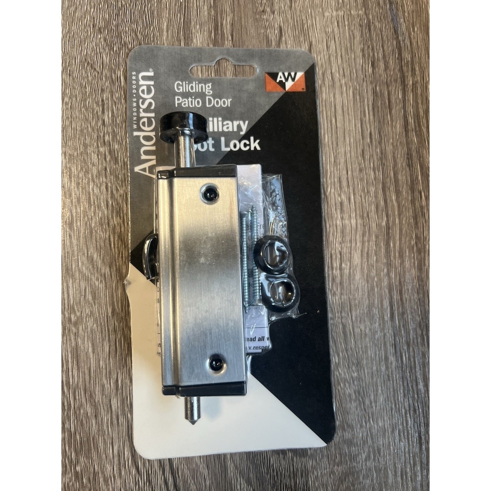 Andersen 200 / 400 SERIES Gliding Patio Door  Foot Lock -Brushed Chrome - New